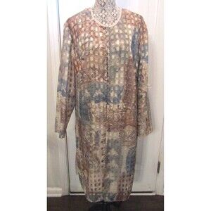 R&M Richards by Karem Kwong Womens Vintage Sheer Long Jacket Side Slits Size 20W